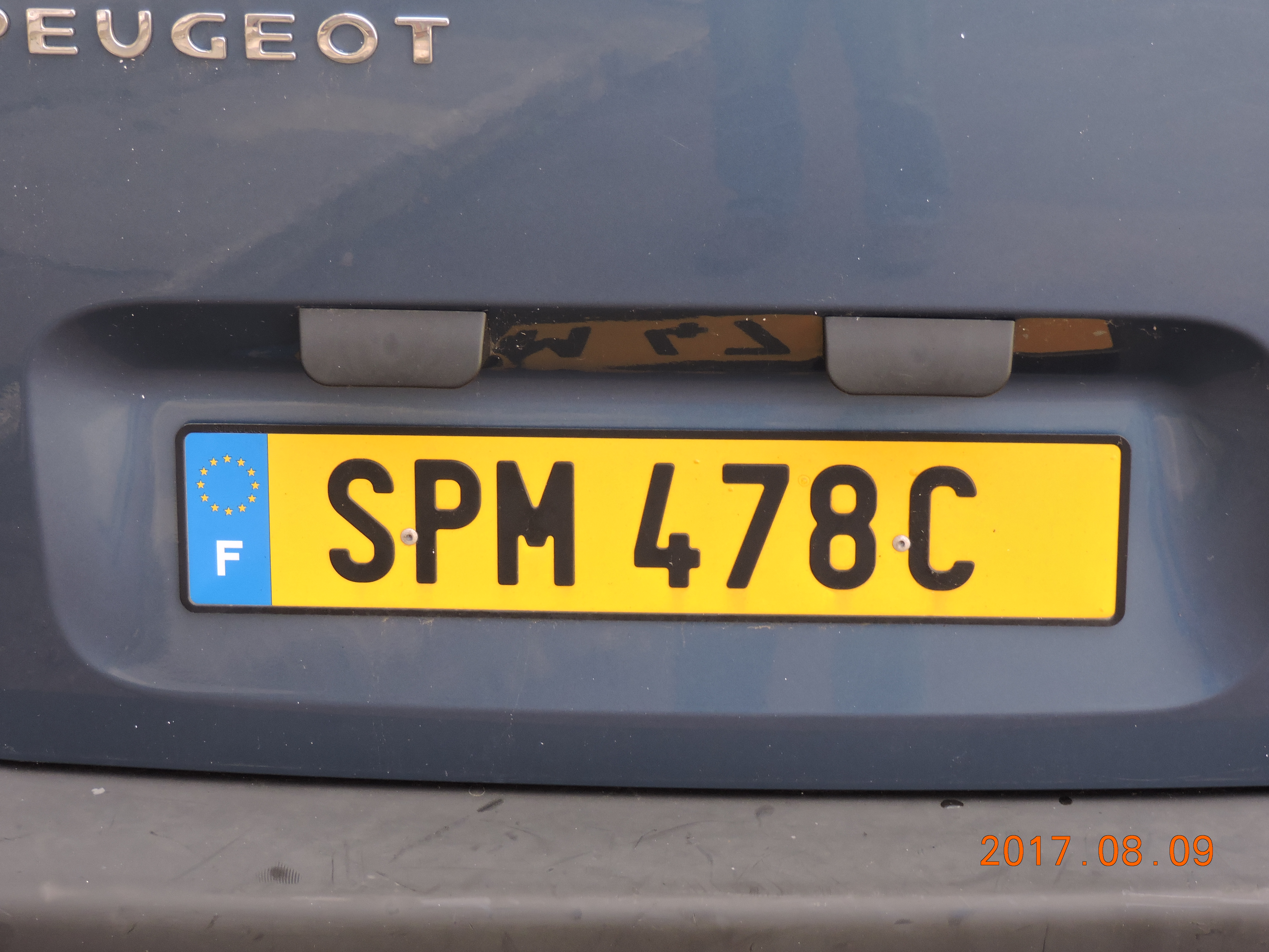 City of St. Pierre. Plate number.